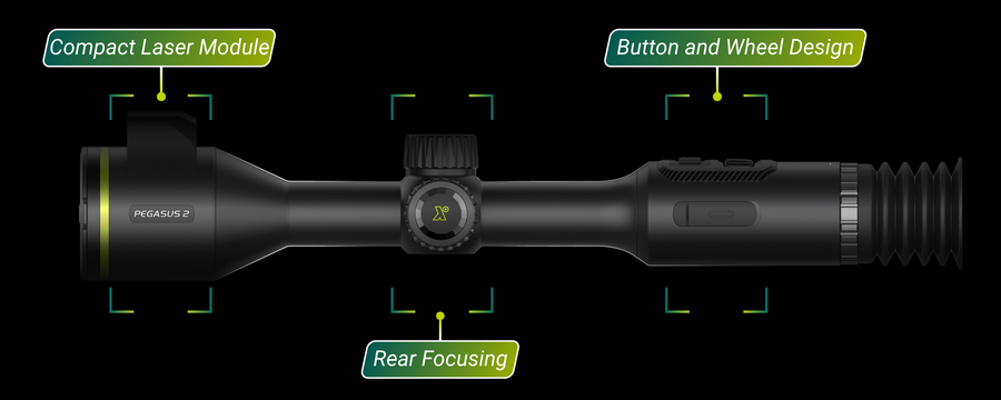 Pixfra PEGASUS 2 LRF Thermal Riflescope 35mm Pix 384x288 Dis 1600x1200