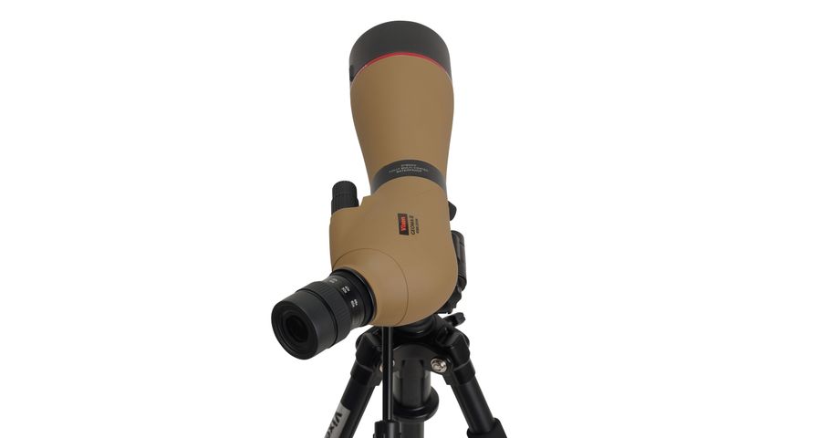 Vixen Geoma III ED 80mm Spotting Scope Angled With 20-60x Zoom